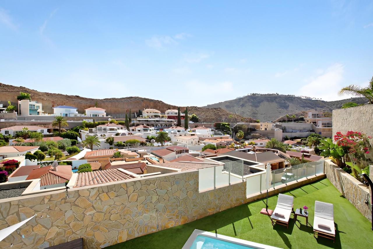 Dream Villa With Heated Pool, Rooftop & Ocean Views Mogán Exterior foto